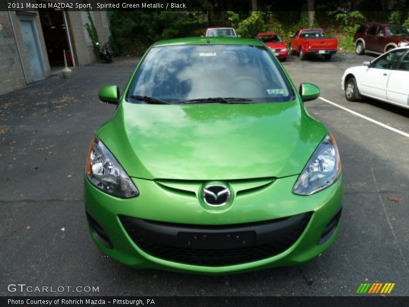 Spirited Green Metallic / Black 2011 Mazda MAZDA2 Sport