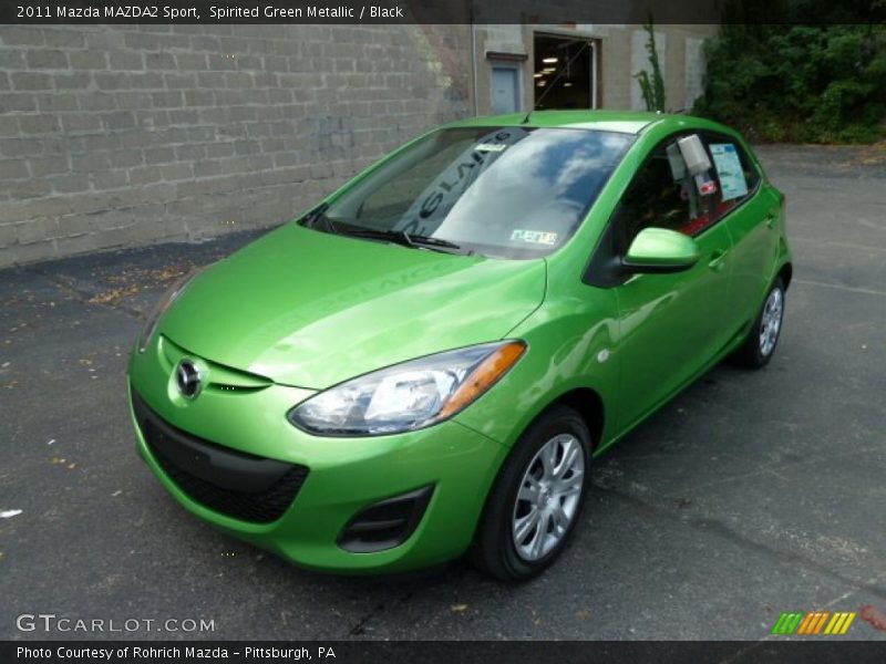 Spirited Green Metallic / Black 2011 Mazda MAZDA2 Sport