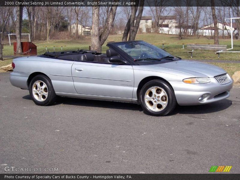 Bright Silver Metallic / Agate 2000 Chrysler Sebring JXi Limited Convertible