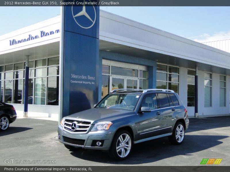 Sapphire Grey Metallic / Grey/Black 2012 Mercedes-Benz GLK 350