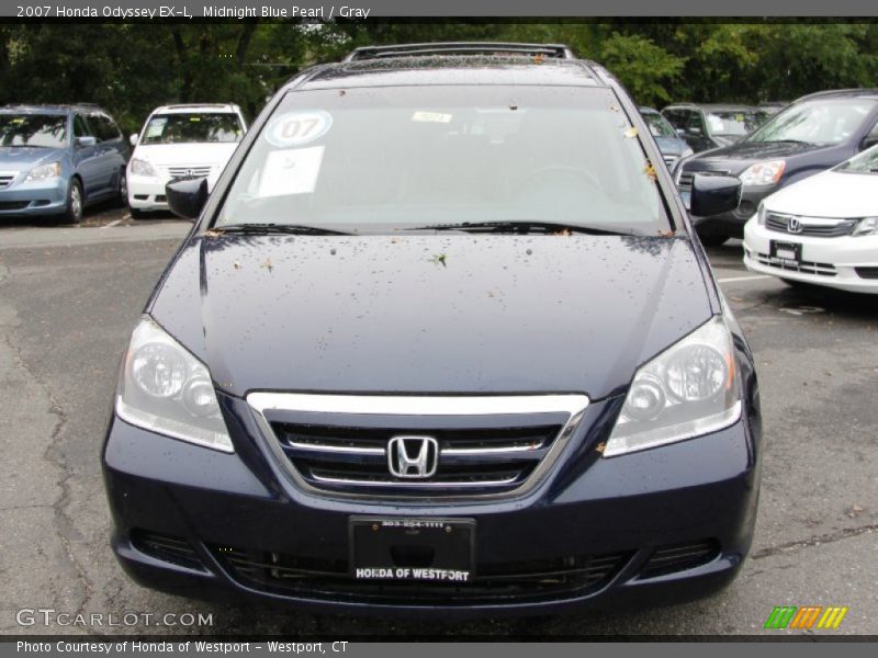 Midnight Blue Pearl / Gray 2007 Honda Odyssey EX-L