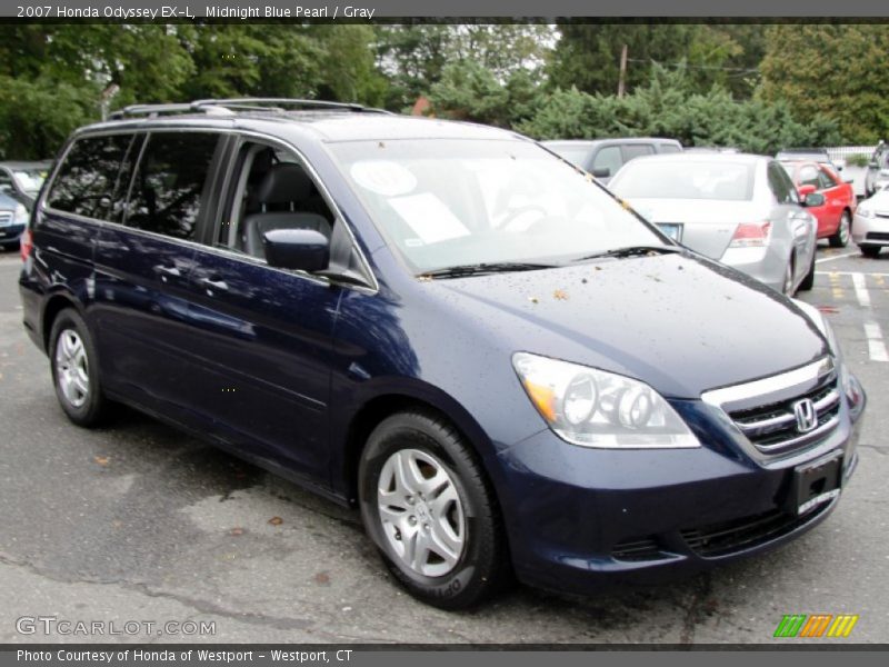 Midnight Blue Pearl / Gray 2007 Honda Odyssey EX-L
