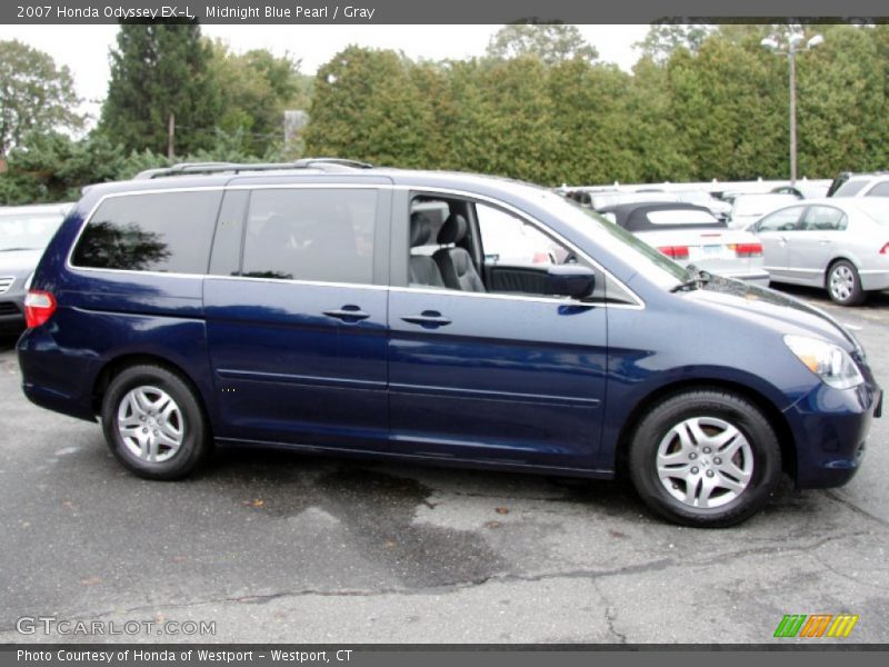 Midnight Blue Pearl / Gray 2007 Honda Odyssey EX-L