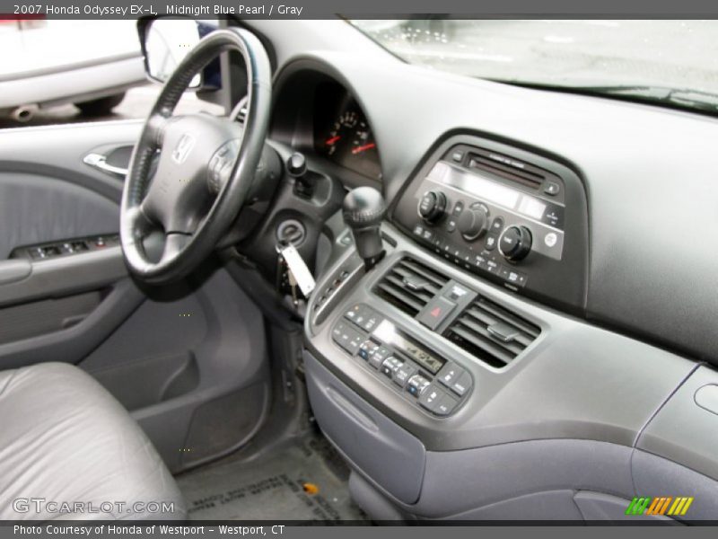 Midnight Blue Pearl / Gray 2007 Honda Odyssey EX-L