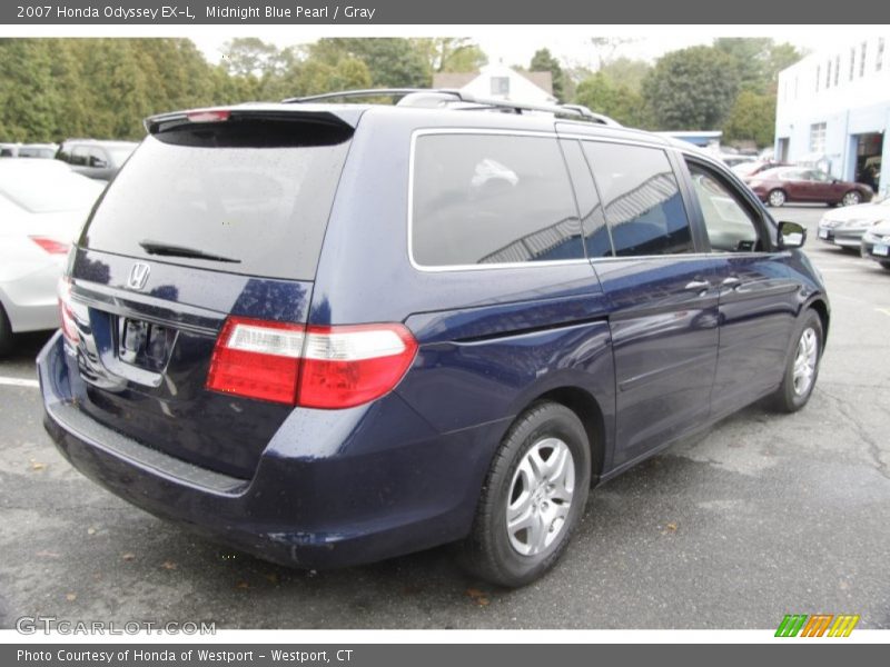 Midnight Blue Pearl / Gray 2007 Honda Odyssey EX-L