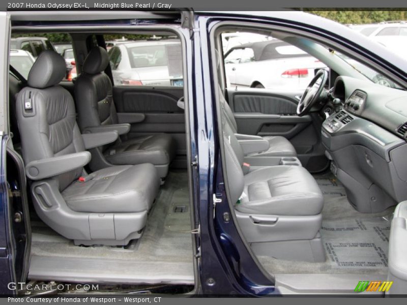 Midnight Blue Pearl / Gray 2007 Honda Odyssey EX-L