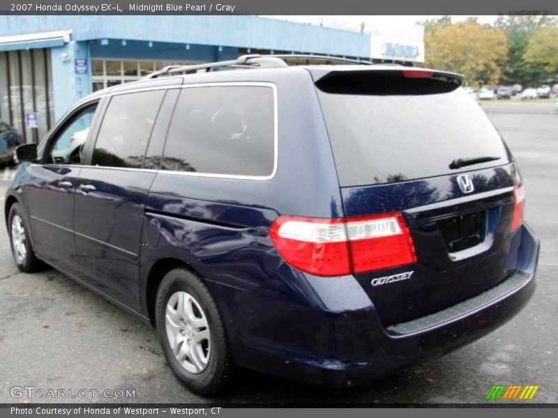 Midnight Blue Pearl / Gray 2007 Honda Odyssey EX-L