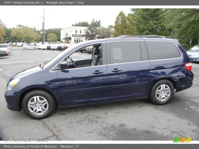 Midnight Blue Pearl / Gray 2007 Honda Odyssey EX-L