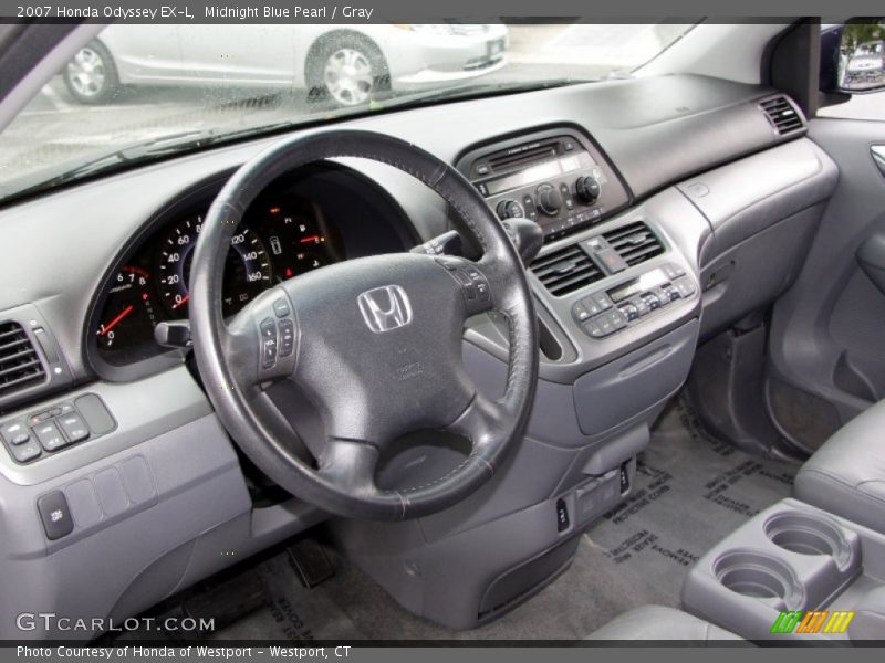Midnight Blue Pearl / Gray 2007 Honda Odyssey EX-L