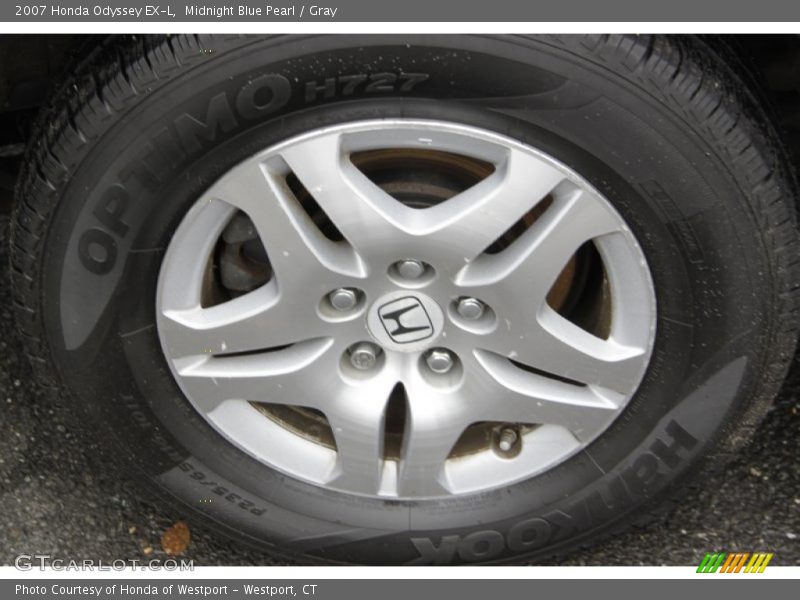 Midnight Blue Pearl / Gray 2007 Honda Odyssey EX-L
