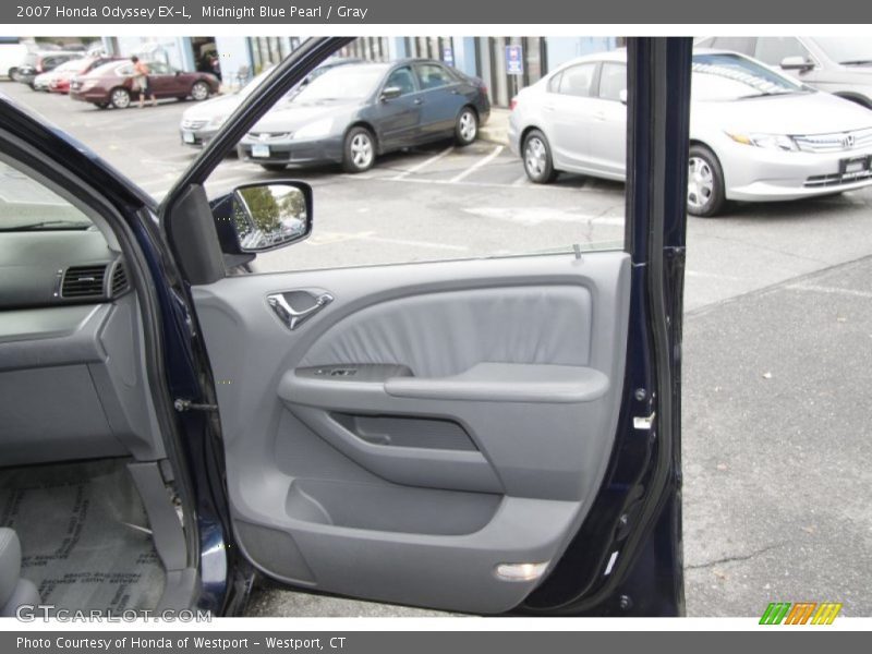 Midnight Blue Pearl / Gray 2007 Honda Odyssey EX-L