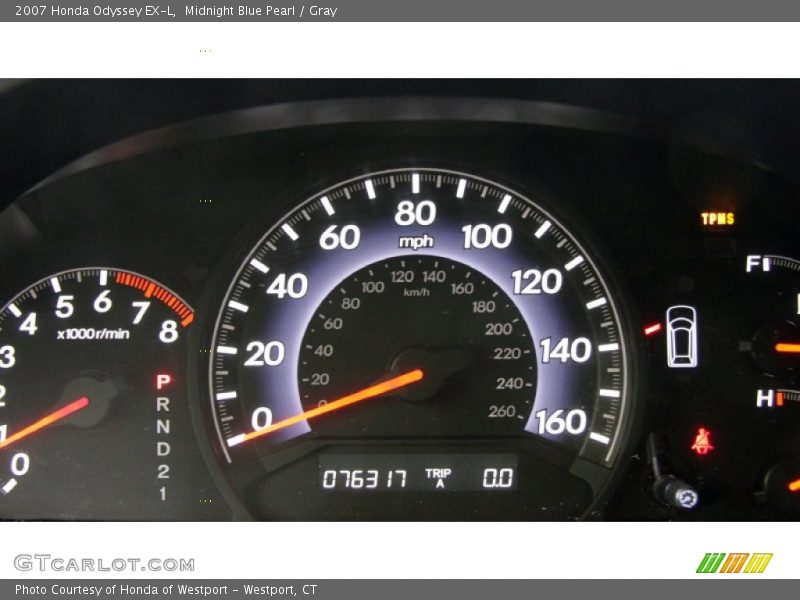 Midnight Blue Pearl / Gray 2007 Honda Odyssey EX-L