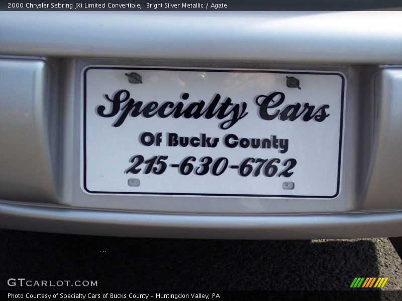 Bright Silver Metallic / Agate 2000 Chrysler Sebring JXi Limited Convertible