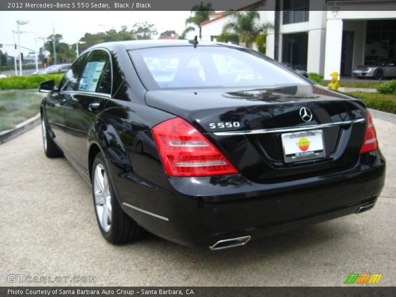 Black / Black 2012 Mercedes-Benz S 550 Sedan