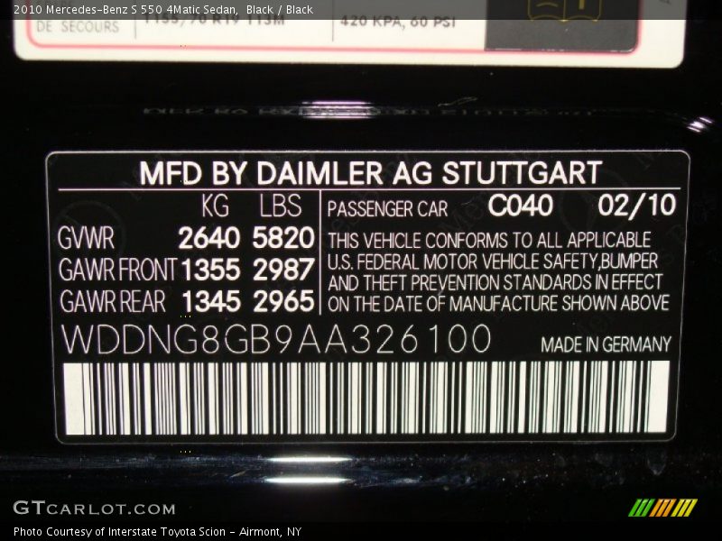 Black / Black 2010 Mercedes-Benz S 550 4Matic Sedan