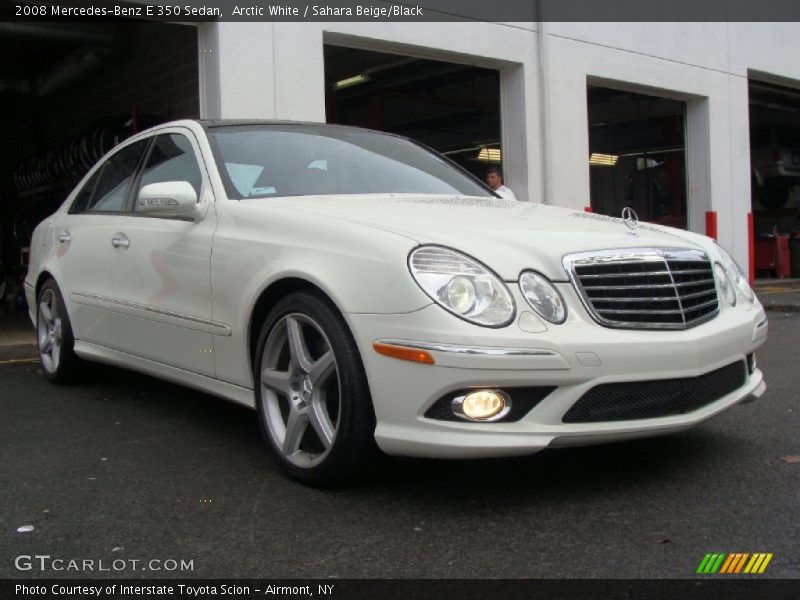 Arctic White / Sahara Beige/Black 2008 Mercedes-Benz E 350 Sedan