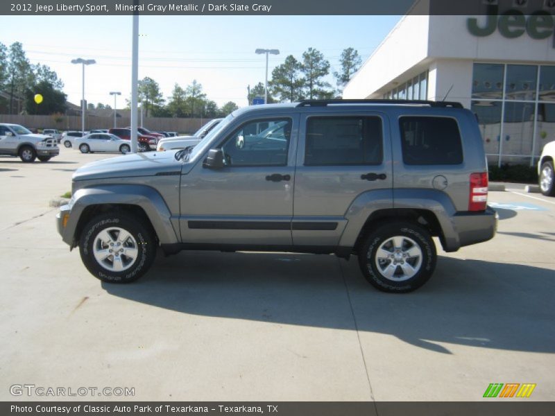 Mineral Gray Metallic / Dark Slate Gray 2012 Jeep Liberty Sport