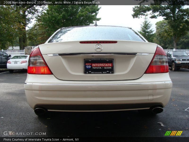 Arctic White / Sahara Beige/Black 2008 Mercedes-Benz E 350 Sedan