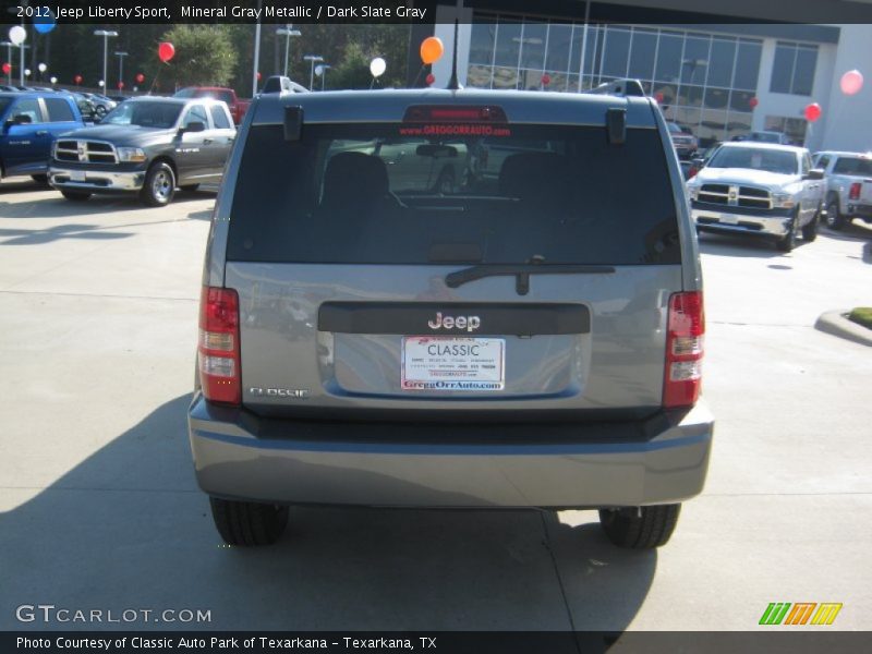 Mineral Gray Metallic / Dark Slate Gray 2012 Jeep Liberty Sport