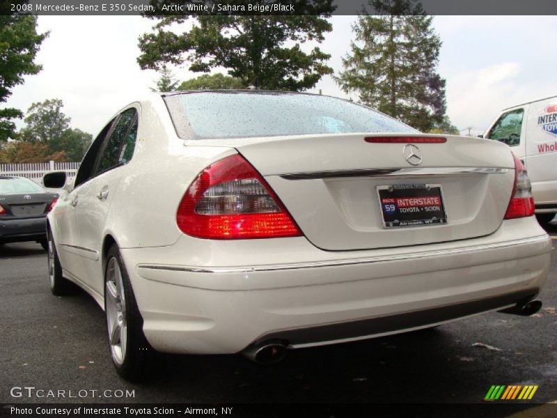 Arctic White / Sahara Beige/Black 2008 Mercedes-Benz E 350 Sedan