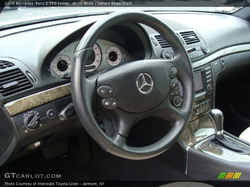 Arctic White / Sahara Beige/Black 2008 Mercedes-Benz E 350 Sedan