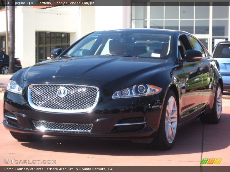 Ebony / London Tan/Jet 2012 Jaguar XJ XJL Portfolio