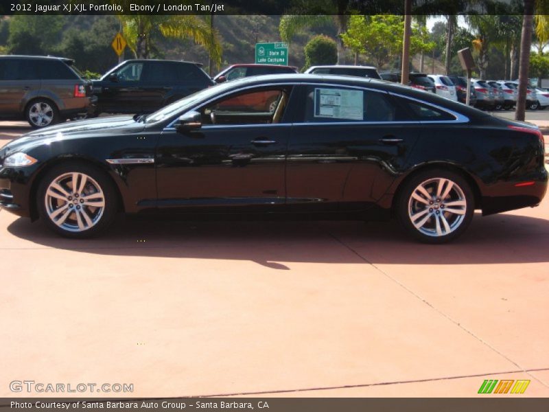 Ebony / London Tan/Jet 2012 Jaguar XJ XJL Portfolio