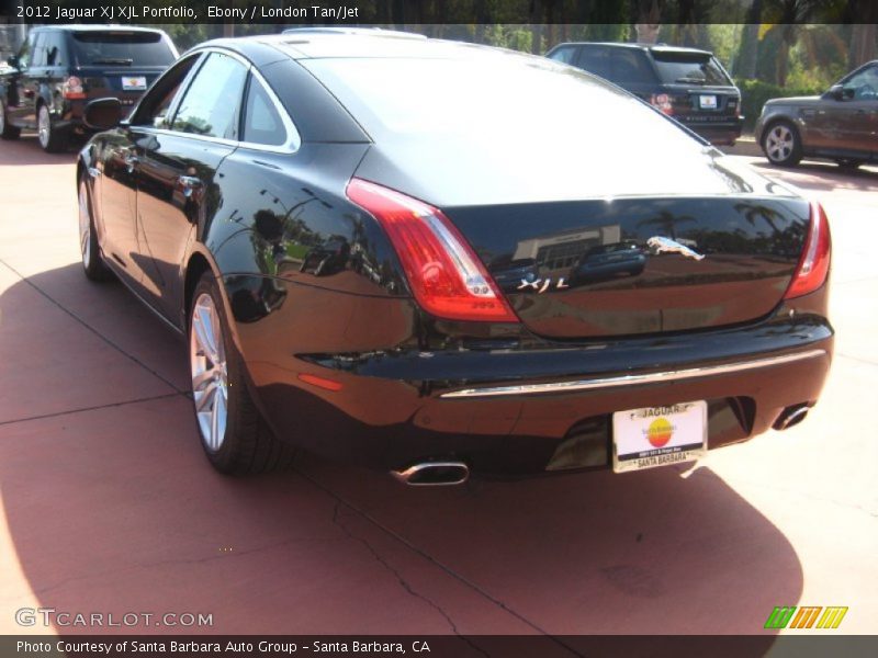 Ebony / London Tan/Jet 2012 Jaguar XJ XJL Portfolio