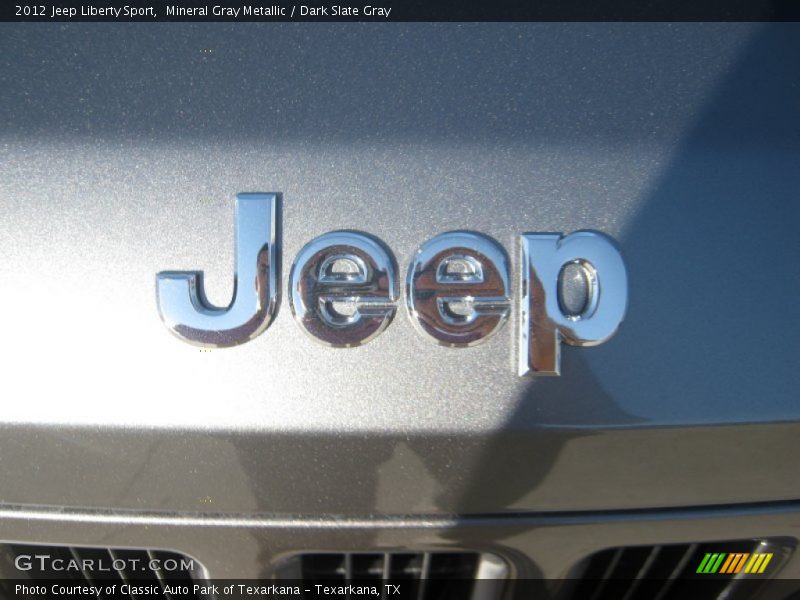 Mineral Gray Metallic / Dark Slate Gray 2012 Jeep Liberty Sport