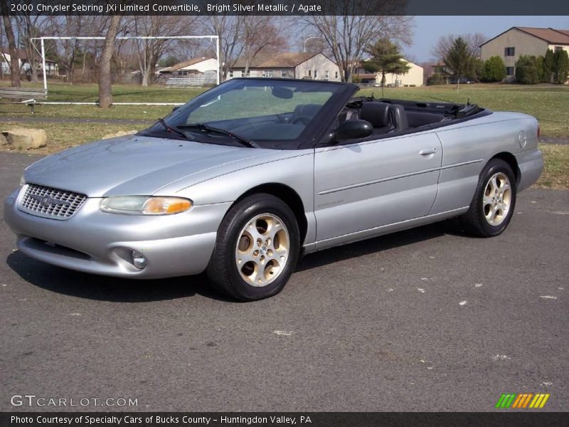 Bright Silver Metallic / Agate 2000 Chrysler Sebring JXi Limited Convertible