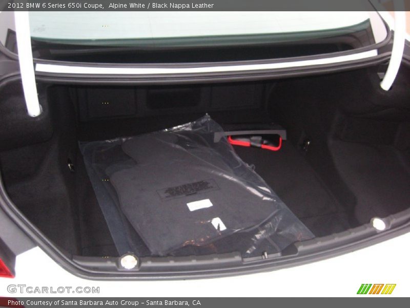  2012 6 Series 650i Coupe Trunk