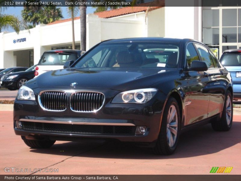 Dark Graphite Metallic / Saddle/Black 2012 BMW 7 Series 740Li Sedan