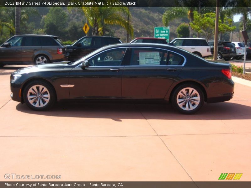 Dark Graphite Metallic / Saddle/Black 2012 BMW 7 Series 740Li Sedan