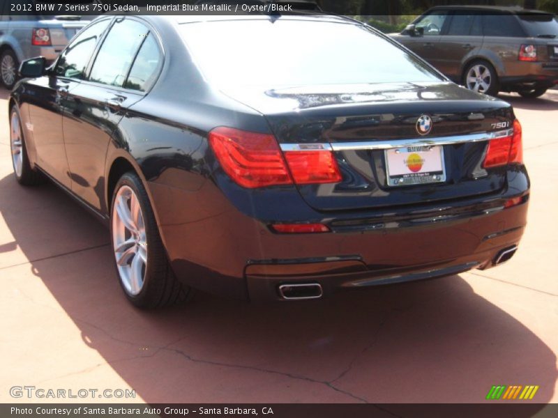 Imperial Blue Metallic / Oyster/Black 2012 BMW 7 Series 750i Sedan