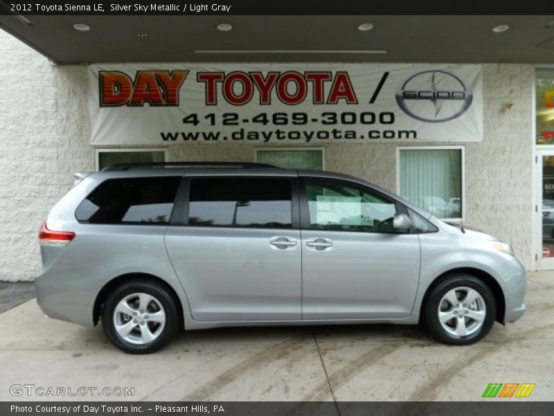 Silver Sky Metallic / Light Gray 2012 Toyota Sienna LE