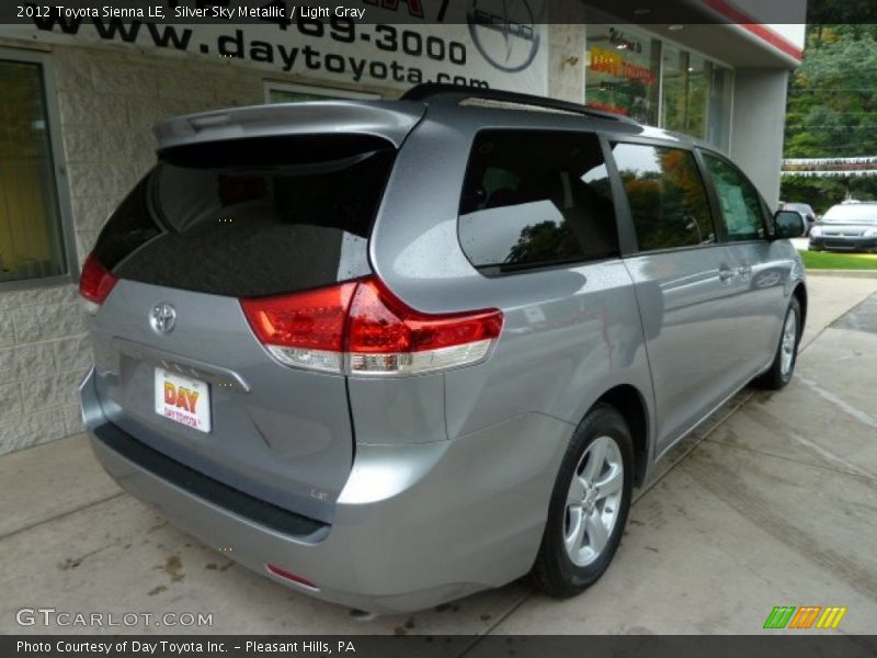 Silver Sky Metallic / Light Gray 2012 Toyota Sienna LE
