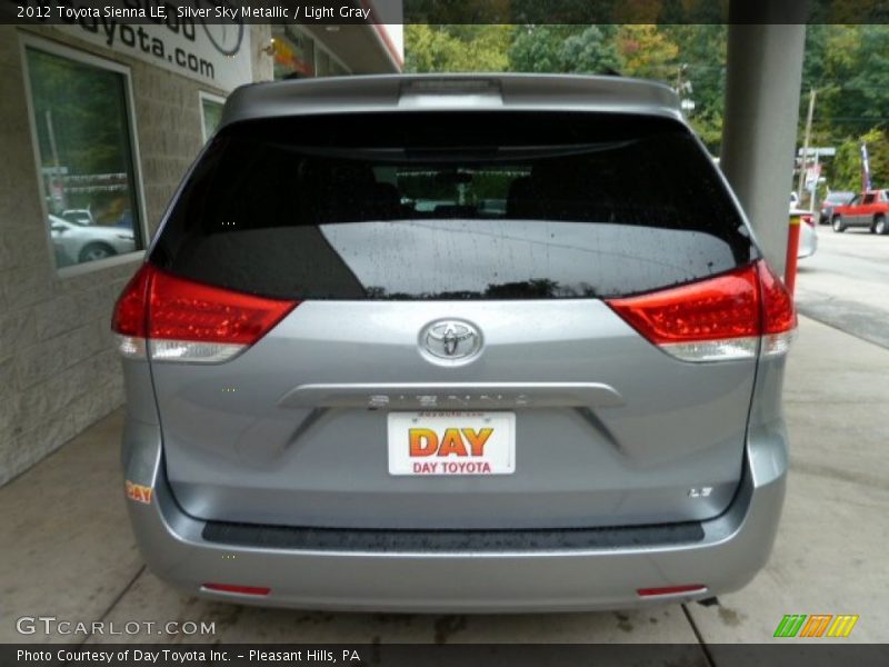 Silver Sky Metallic / Light Gray 2012 Toyota Sienna LE