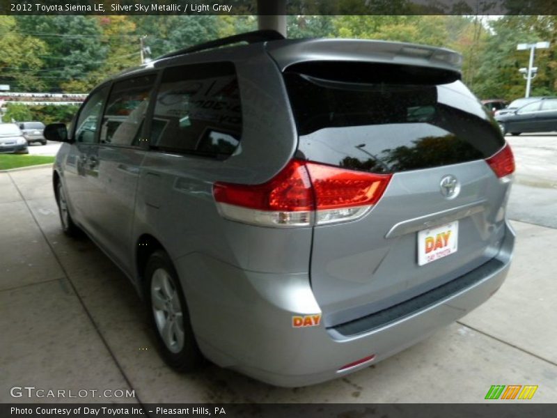Silver Sky Metallic / Light Gray 2012 Toyota Sienna LE