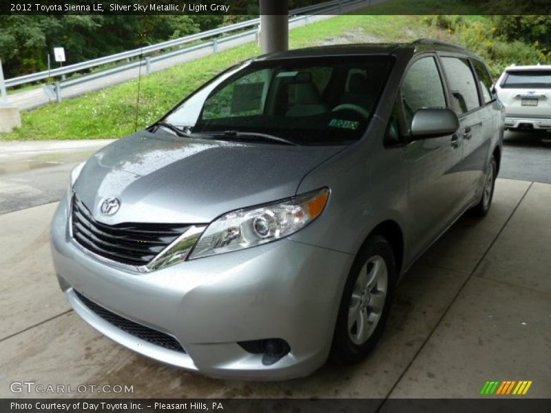 Silver Sky Metallic / Light Gray 2012 Toyota Sienna LE