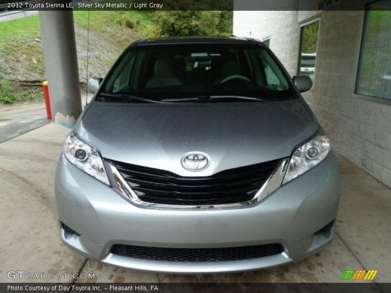 Silver Sky Metallic / Light Gray 2012 Toyota Sienna LE