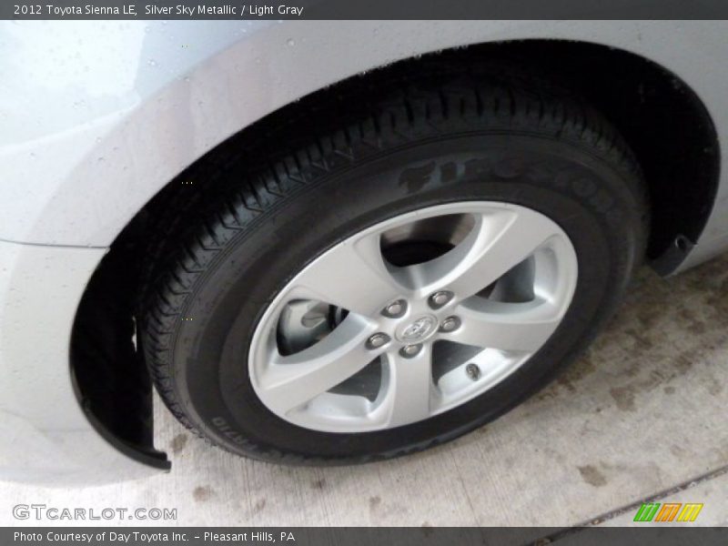 Silver Sky Metallic / Light Gray 2012 Toyota Sienna LE