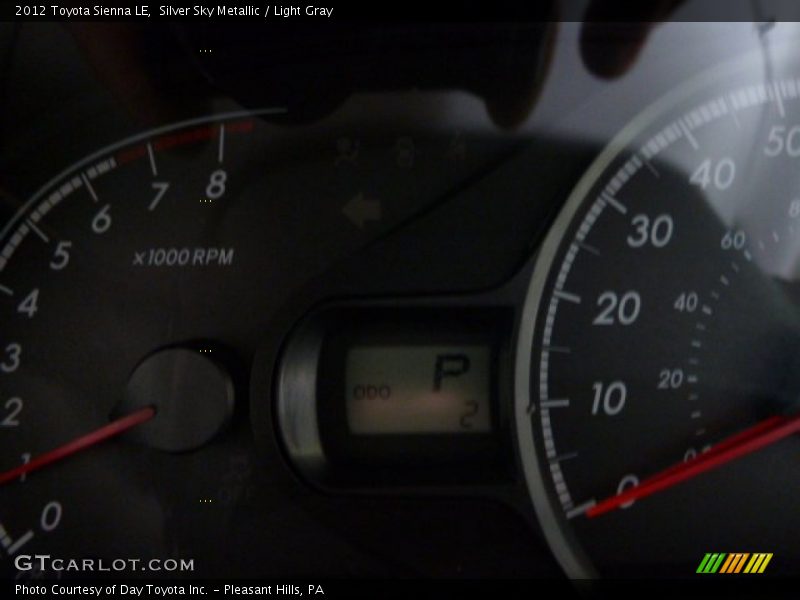 Silver Sky Metallic / Light Gray 2012 Toyota Sienna LE