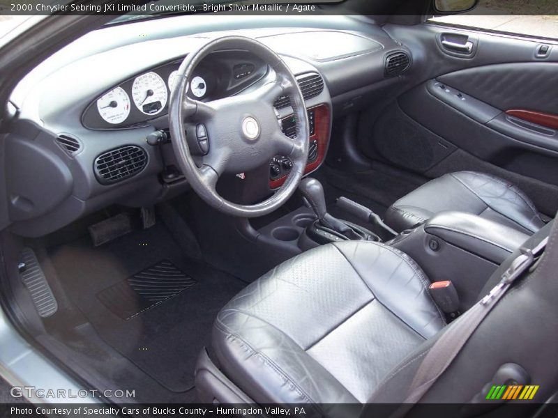 Bright Silver Metallic / Agate 2000 Chrysler Sebring JXi Limited Convertible