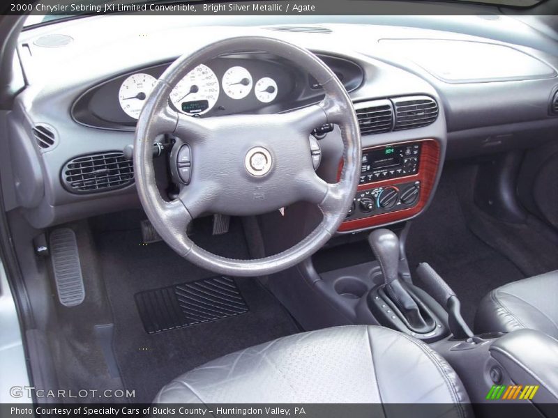 Bright Silver Metallic / Agate 2000 Chrysler Sebring JXi Limited Convertible