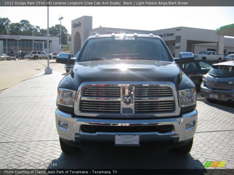 Black / Light Pebble Beige/Bark Brown 2012 Dodge Ram 3500 HD Laramie Longhorn Crew Cab 4x4 Dually