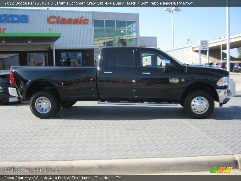 Black / Light Pebble Beige/Bark Brown 2012 Dodge Ram 3500 HD Laramie Longhorn Crew Cab 4x4 Dually