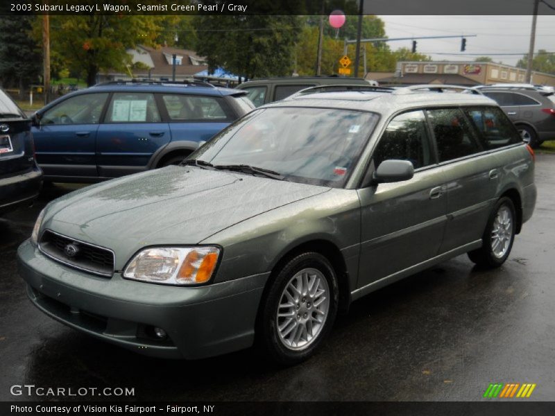 Seamist Green Pearl / Gray 2003 Subaru Legacy L Wagon