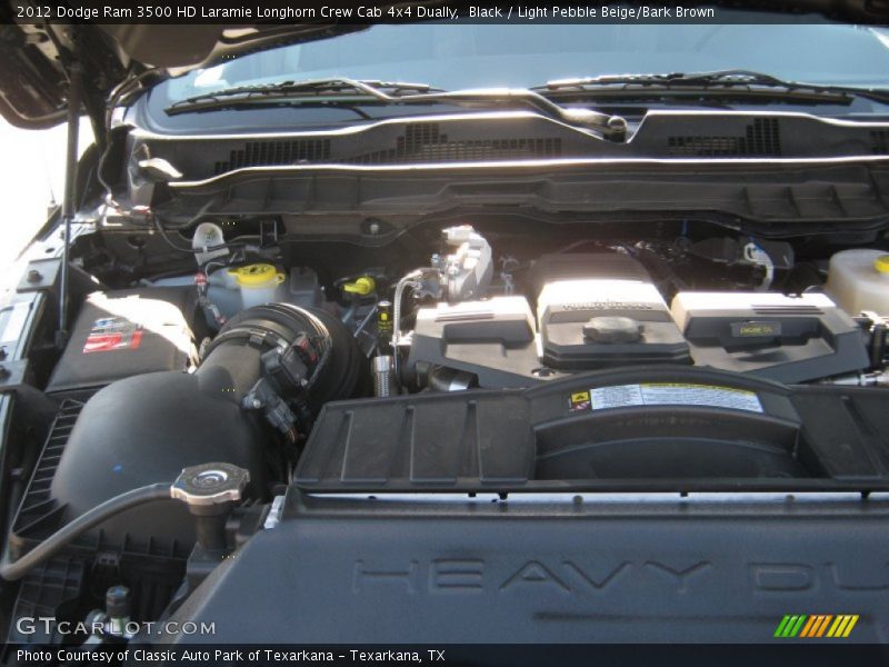 Black / Light Pebble Beige/Bark Brown 2012 Dodge Ram 3500 HD Laramie Longhorn Crew Cab 4x4 Dually