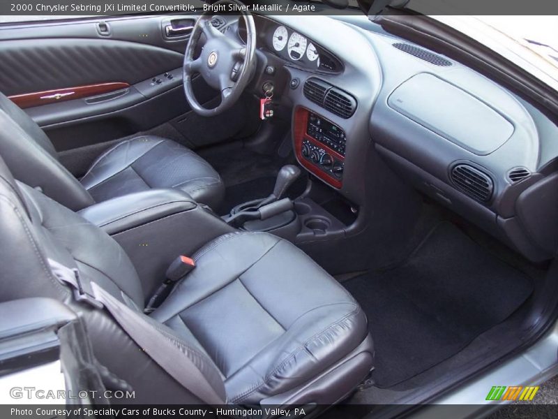 Bright Silver Metallic / Agate 2000 Chrysler Sebring JXi Limited Convertible