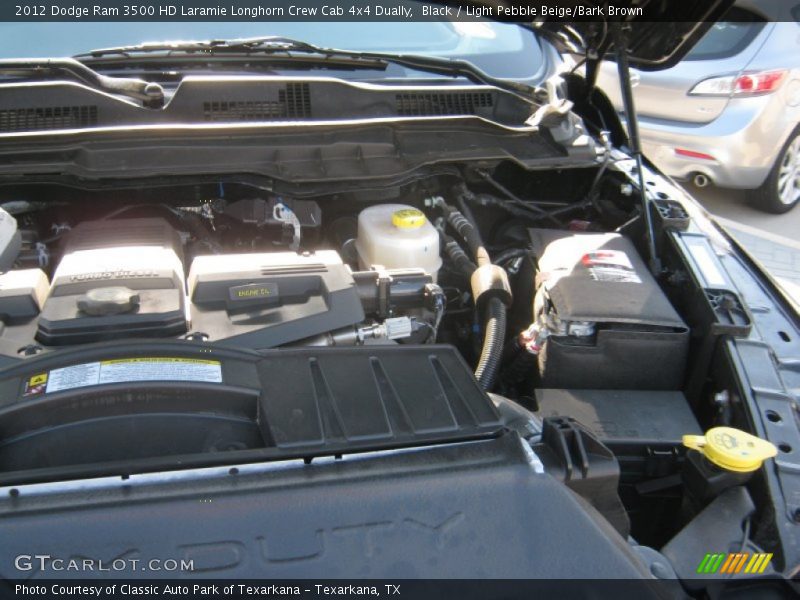 Black / Light Pebble Beige/Bark Brown 2012 Dodge Ram 3500 HD Laramie Longhorn Crew Cab 4x4 Dually